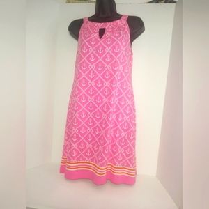 Woman's Barbara Erickson Sz. (M) Pink Anchor Nautica Sun Dress